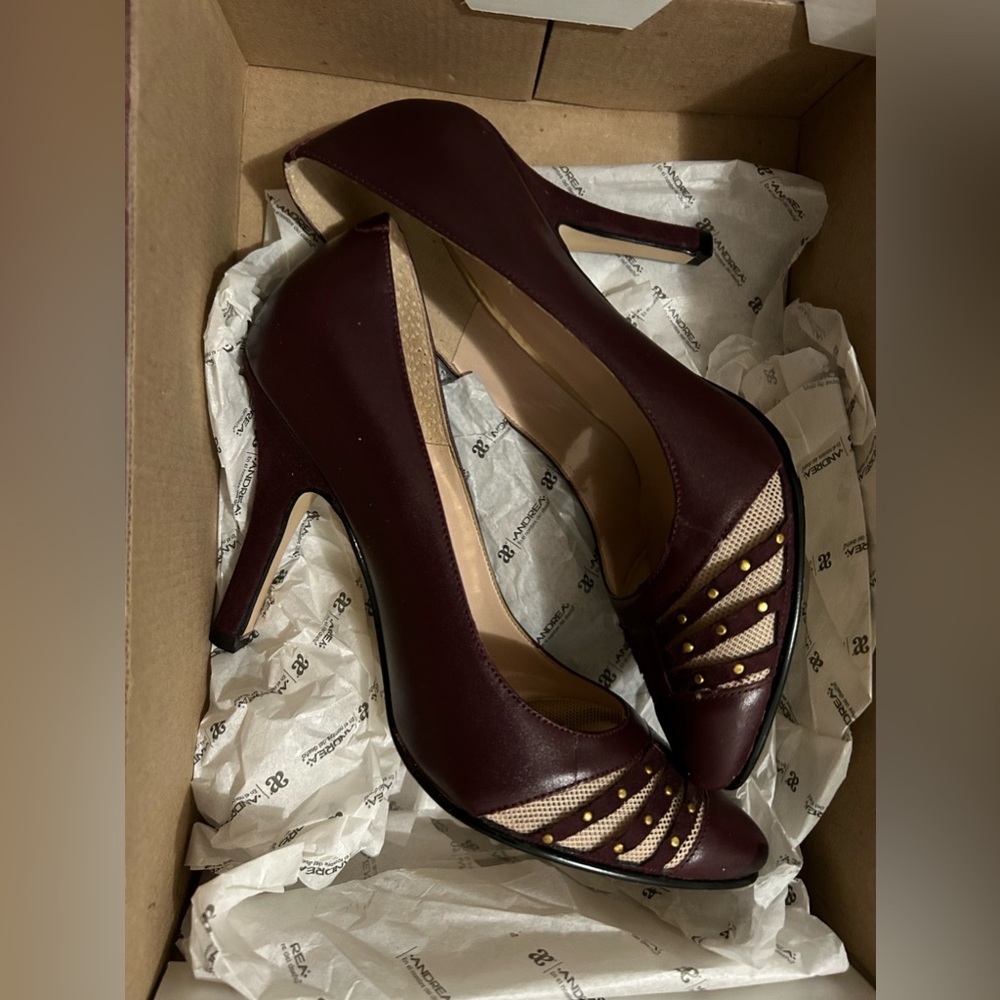 Brown high heels